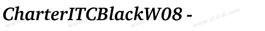 CharterITCBlackW08 字体转换